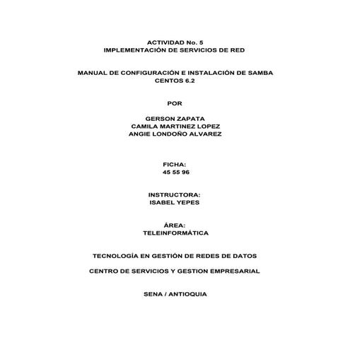 Instalación de SAMBA en CentOS 6.2