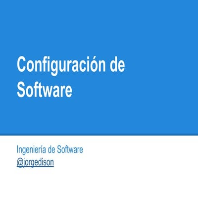 Configuración de software