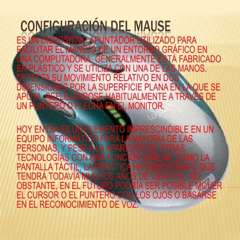 Configuracion de mause teclado etc