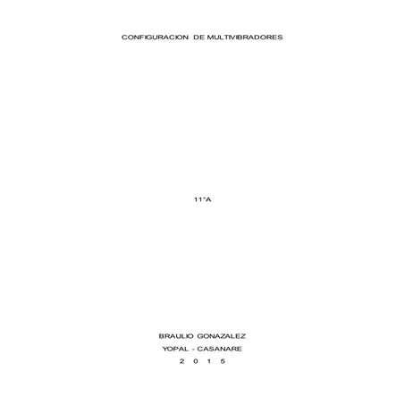 Configuracion de multivibradores