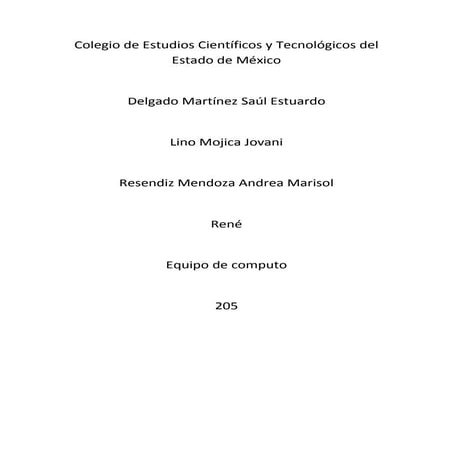 Configuracion De P C  Cecytem Tecamac