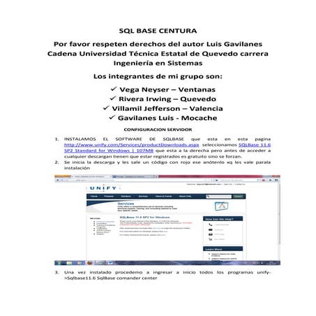 Configuracion servidor sql base | PDF