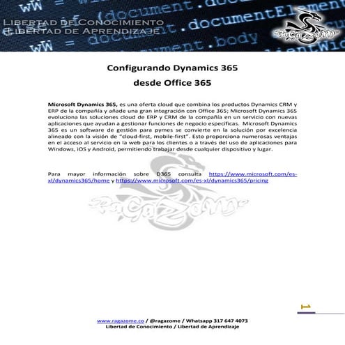 Configurando Dynamics 365 desde Office 365