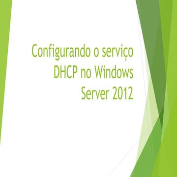 Configurando o serviço dhcp no windows server 2012