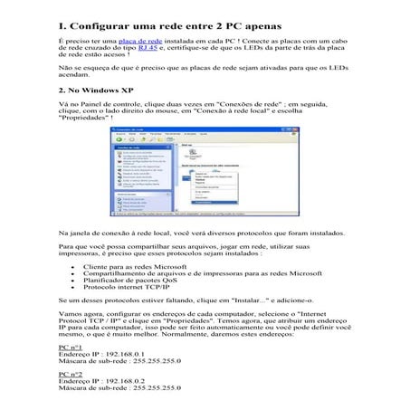 Configurando uma rede