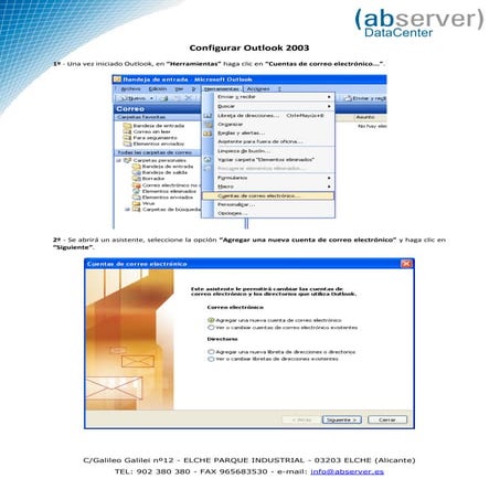 Configurar Outlook 2003