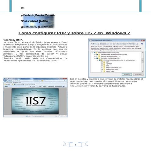 Configurar php sobre iis 7 en windows 7   herbert patzan
