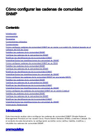 Configurar snmp en cisco