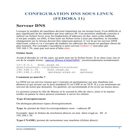 Configuration dns | PDF