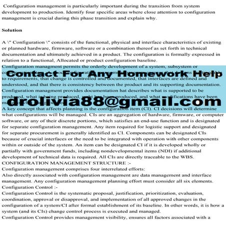 Configuration management is particularly important during the transit.pdf