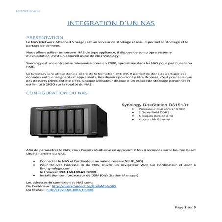 Configuration nas | PDF