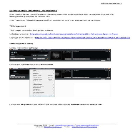 Configuration Streaming Live Webradio | PDF