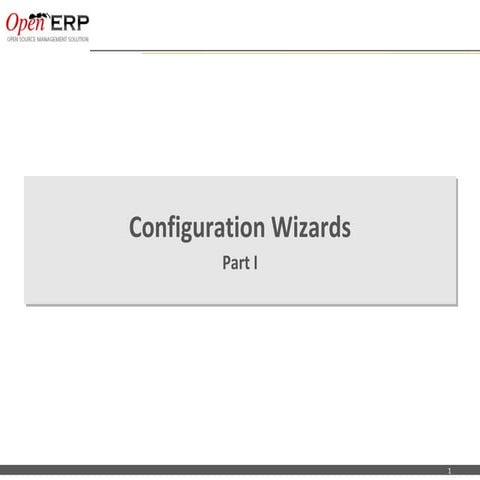 Configuration wizard part I