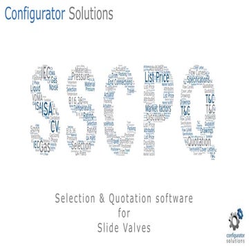 Slide valves -  selection & quotation software