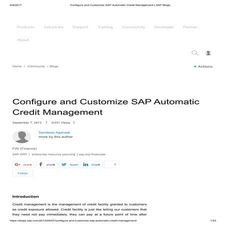 Configure and customize automatic credit management