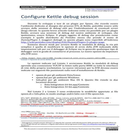 Configure Kettle debug session