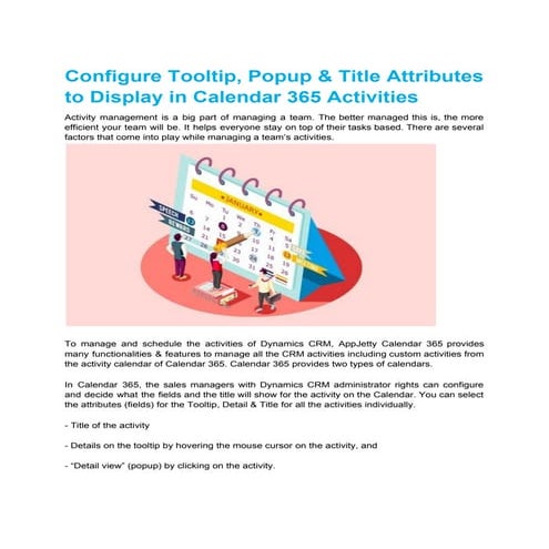 Configure tooltip, popup &amp; title attributes to display in calendar 365 ac...