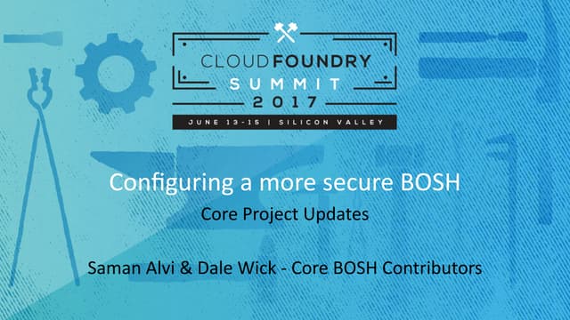 Configuring a more secure BOSH