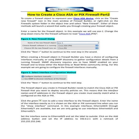 Configuring cisco asa and pix firewalls part4 | DOCX