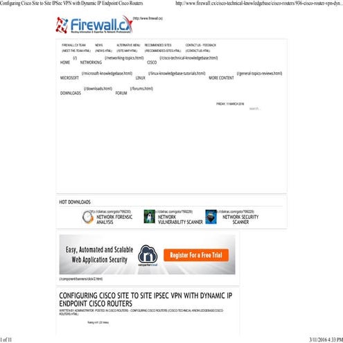 Configuring cisco site to site ip sec vpn with dynamic ip endpoint cisco routers