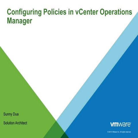 Configuring policies in v c ops