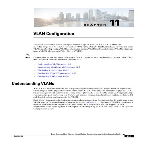 Config vlans