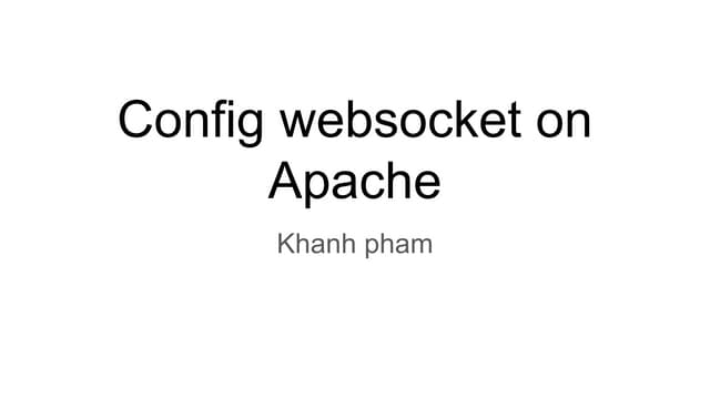 Config websocket on apache