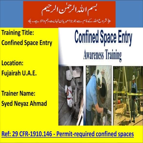 CONFINED SPACE ENTRY PPT  Fujairah U.A.E..pptx