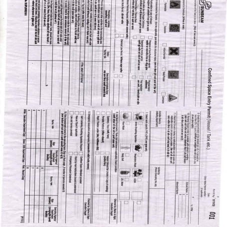 Confined space permit