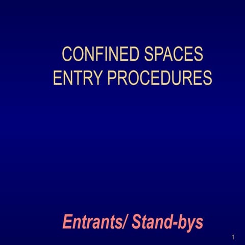 Confined Spaces level safety ppt for new