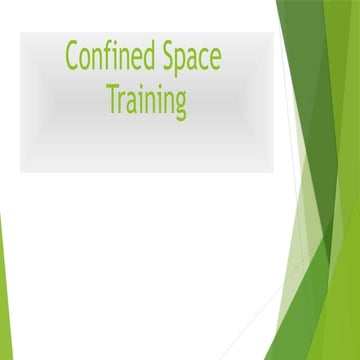 Confined Space Training awareness training