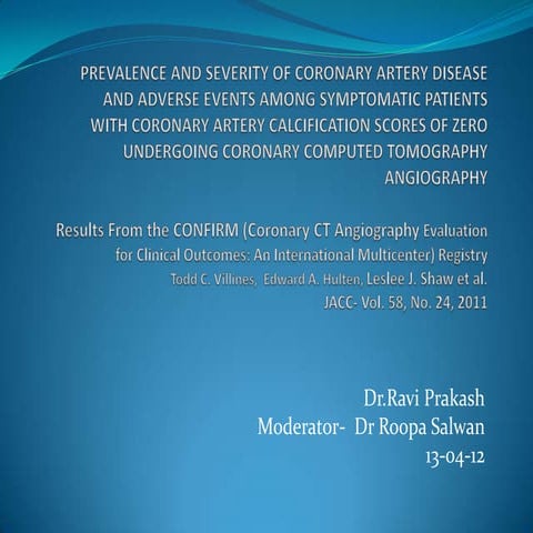 Coronary artery calcium scoring IDoR 2018 | PDF