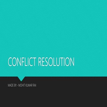 Conflict resolution
