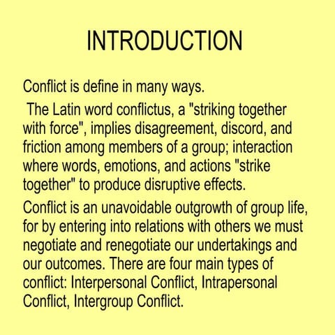 Conflict Management