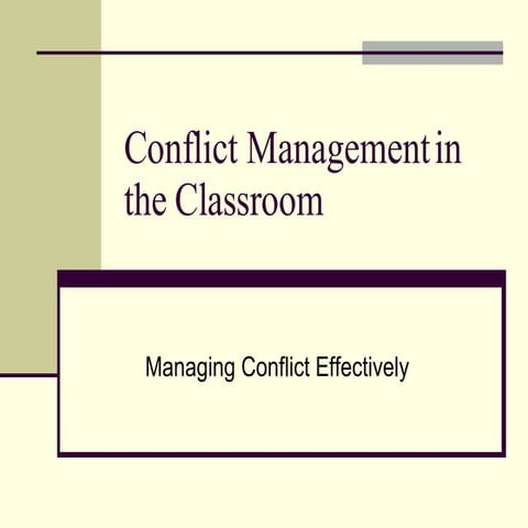 Conflict Management