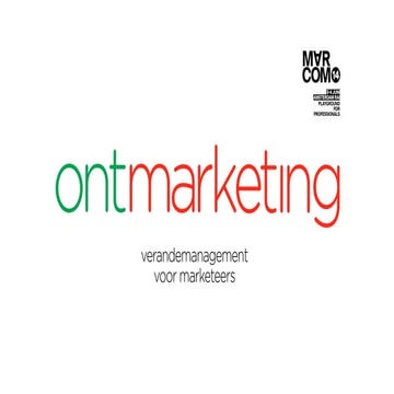 CONFLICT MARCOM2014 ontmarketing / verandermanagement voor marketeers
