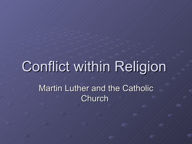 Conflict within religion
