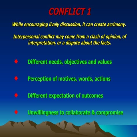 Conflict Management
