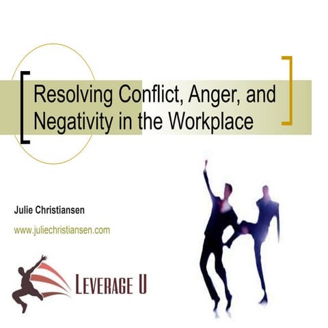 Conflict anger and negativity for conferences