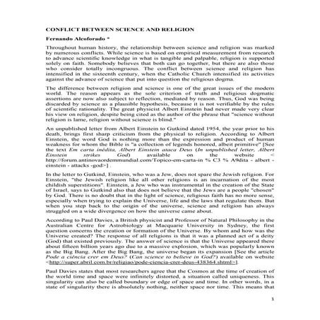 Conflict between science and religion