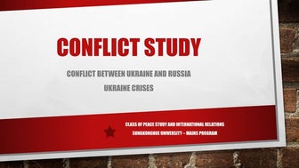 Conflict between ukraine and russia