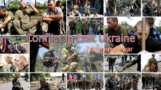 Conflict in east UKRAINE - Prisoners of war - Aug 2014