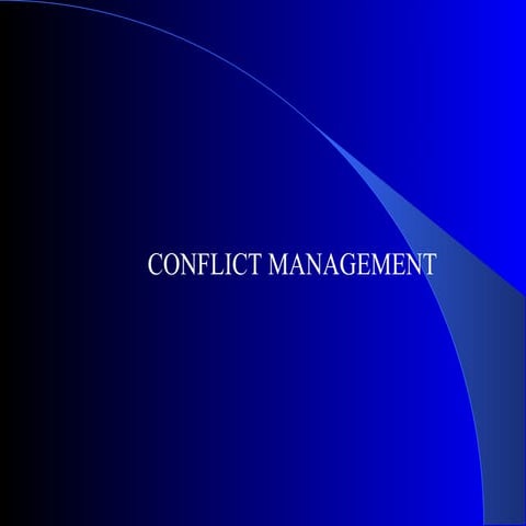 Conflict Management