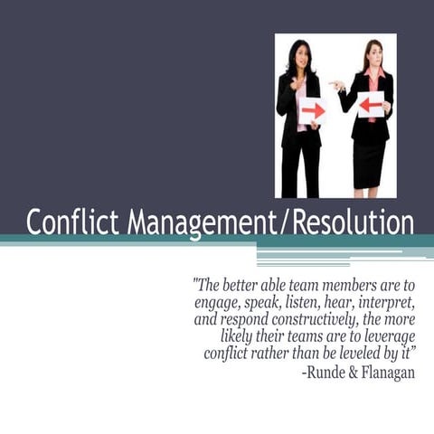 Effective conflict resolution and teamwork skills | PPTX