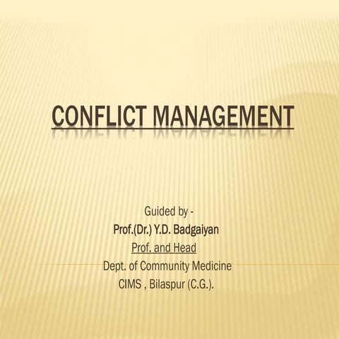 Conflict management