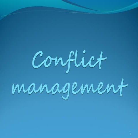 Conflict management
