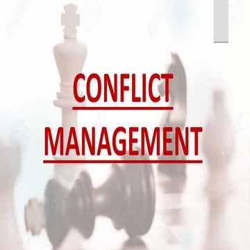 CONFLICT MANAGEMENT
