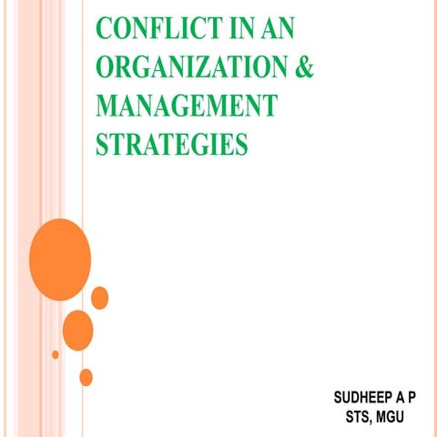 Conflict management in an organization