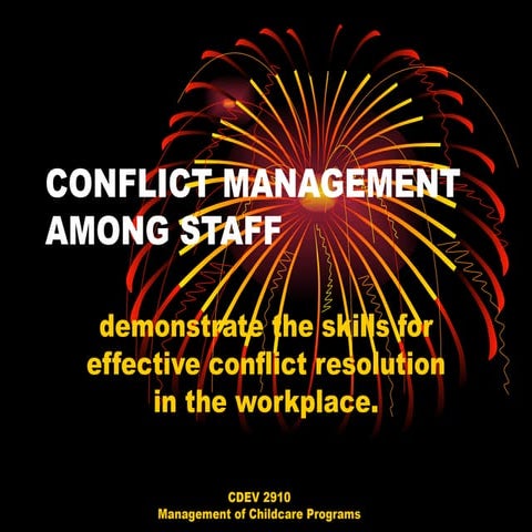 Conflict Management Among Staff