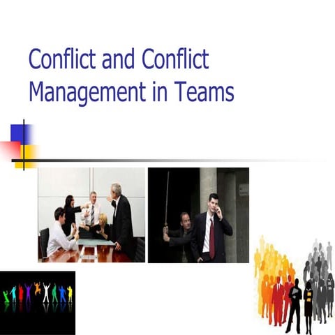 Conflict management in teams